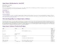 Open Source Declaration For: Extr-SLX