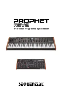 Prophet Rev2 User's Guide