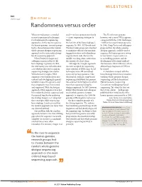 Randomness Versus Order