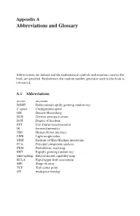 Abbreviations and Glossary