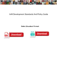 Infill Development Standards and Policy Guide
