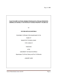 Page 1 of 188 Page 1 TAXATION IMPLICATIONS ARISING FROM