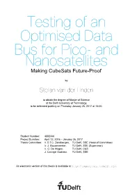 Testing of an Optimised Data Bus for Pico- and Nanosatellites Making Cubesats Future-Proof