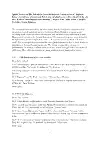 1 Special Session on 'The Role of the Census in Regional Science'