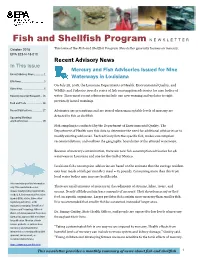 Fish and Shellfish Program NEWSLETTER