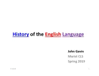 History of the English Language