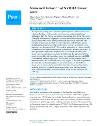 Numerical Behavior of NVIDIA Tensor Cores