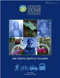 One Traffic Death Is Too Many