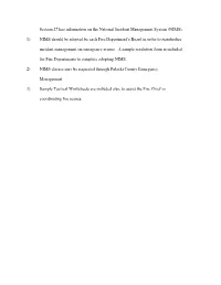 Section 27: NIMS / Incident Command