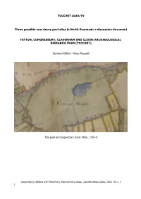YCCCART 2020/Y6 Three Possible New Decoy Pool Sites in North