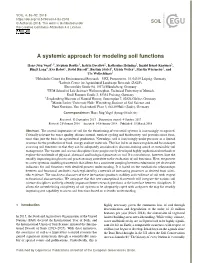 A Systemic Approach for Modeling Soil Functions