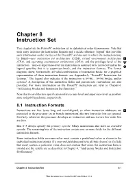 Chapter 8 Instruction Set