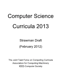 Computer Science Curricula 2013