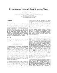 Evaluation of Network Port Scanning Tools