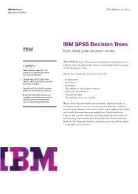 IBM SPSS Decision Trees Business Analytics