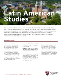 Latin American Studies Program Sheet