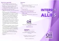 Resources How to Be a Good Ally?