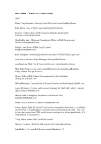 WHO's WHO Shell Brian Foley, Contracts Manager, Corrib Project