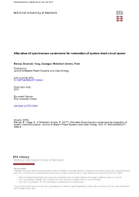 Allocation of Synchronous Condensers for Restoration of System Short-Circuit Power