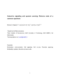 Autocrine Signaling and Quorum Sensing: Extreme Ends of a Common Spectrum