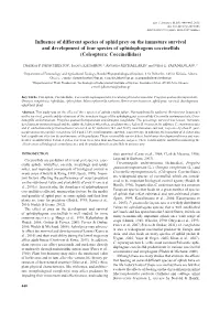 Influence of Different Species of Aphid Prey on the Immature Survival and Development of Four Species of Aphidophagous Coccinellids (Coleoptera: Coccinellidae)