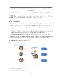 Lecture 3 1 Introduction 2 Sponsored Search Auction