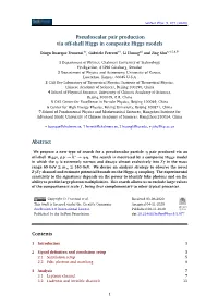 Pseudoscalar Pair Production Via Off-Shell Higgs in Composite Higgs Models