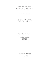 Theory Driven Design for Behavior Change by Aysha F KH AA