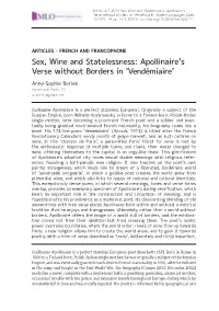 Apollinaire's Verse Without Borders In