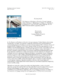 Aurora Tsai's Review of the Diagnosis of Reading in a Second Or Foreign