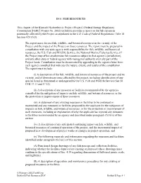 E4.0 FISH RESOURCES This Chapter of the Klamath Hydroelectric Project