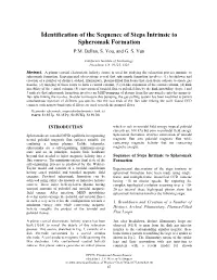Identification of the Sequence of Steps Intrinsic to Spheromak Formation