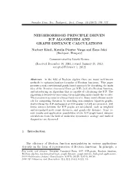 Neighborhood Principle Driven Icf Algorithm and Graph Distance Calculations