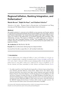 Regional Inflation, Banking Integration, and Dollarization*