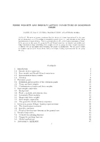 Serre Weights and Breuil's Lattice Conjecture In