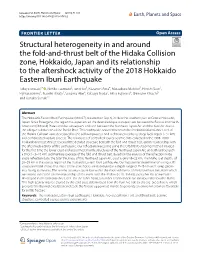 Structural Heterogeneity in and Around the Fold-And-Thrust Belt of The