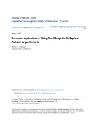 Economic Implications of Using Zinc Phosphide to Replace Endrin in Apple Orchards