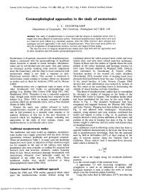 Geomorphological Approaches to the Study of Neotectonics