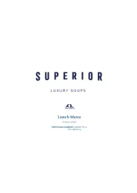 Lunch Menu October 2020