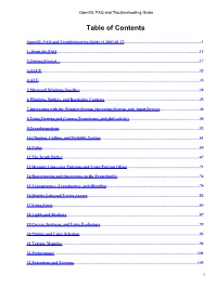 Opengl FAQ and Troubleshooting Guide