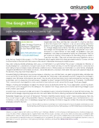 The Google Effect