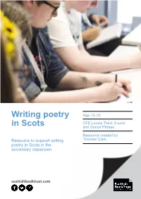 Writing Poetry in Scots (PDF)