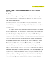 Breeding Powdery Mildew Resistant Dogwoods and More at Rutgers University© T.J