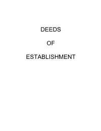 Deeds of Establishment