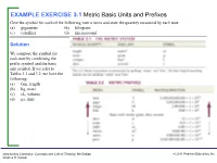 EXAMPLE EXERCISE 3.1 Metric Basic Units and Prefixes