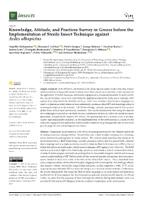 Knowledge, Attitude, and Practices Survey in Greece Before the Implementation of Sterile Insect Technique Against Aedes Albopictus