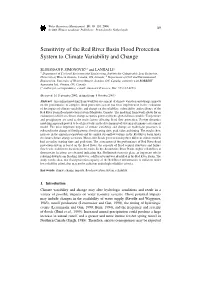 Sensitivity of the Red River Basin Flood Protection System to Climate Variability and Change