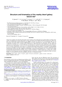 Structure and Kinematics of the Nearby Dwarf Galaxy UGCA 105⋆