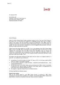 T&F Inquiry Supplementary Letter 120124