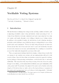 Verifiable Voting Systems